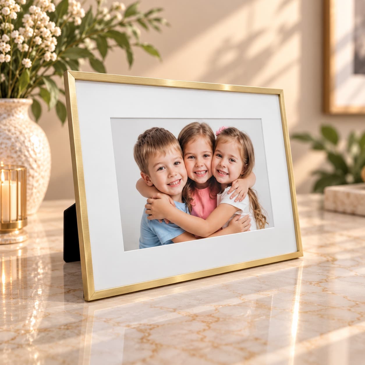 מסגרת מתכת עם פספרטו 10×15 — תמונה 2 מתוך 12