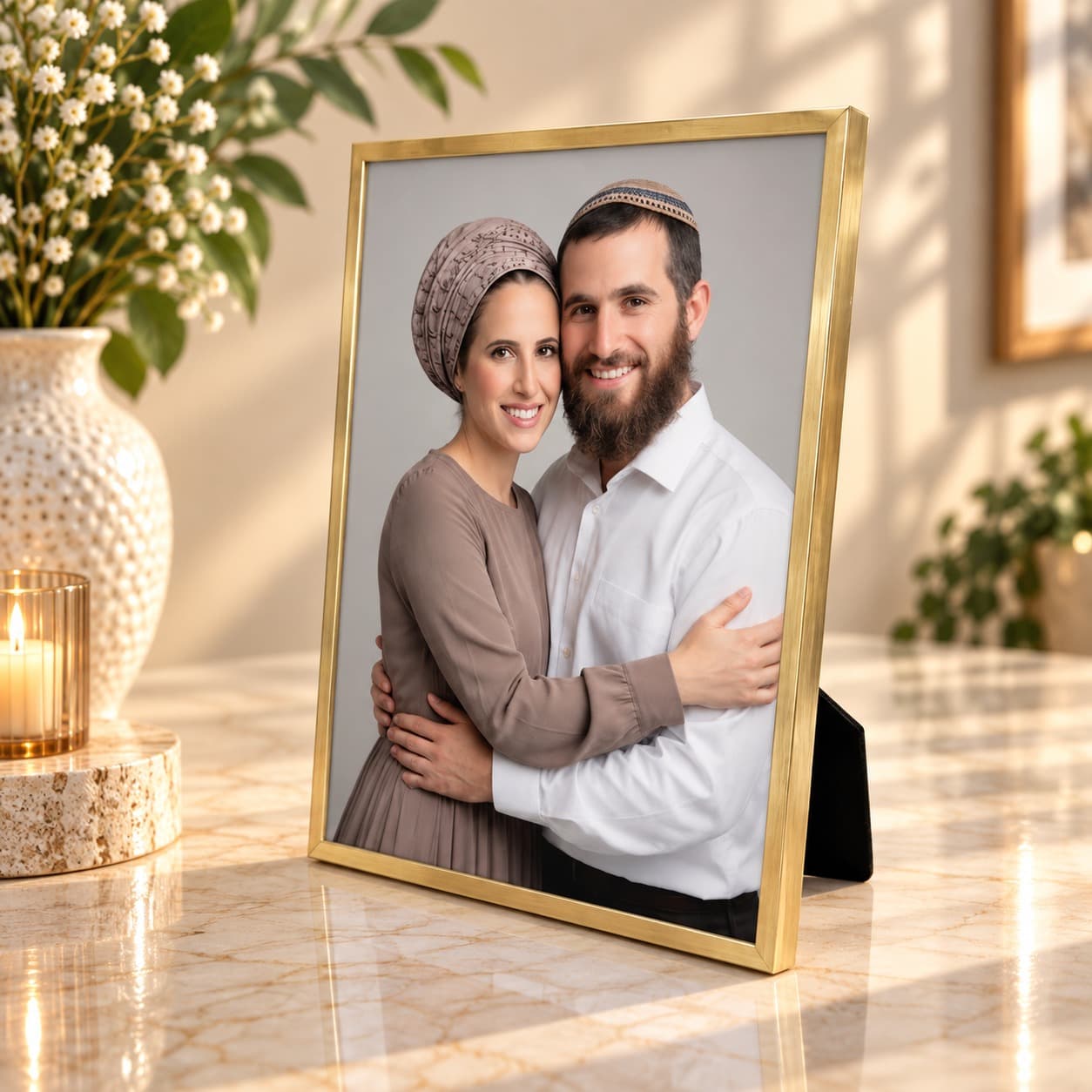 מסגרת מתכת עם פספרטו 10×15 — תמונה 3 מתוך 12