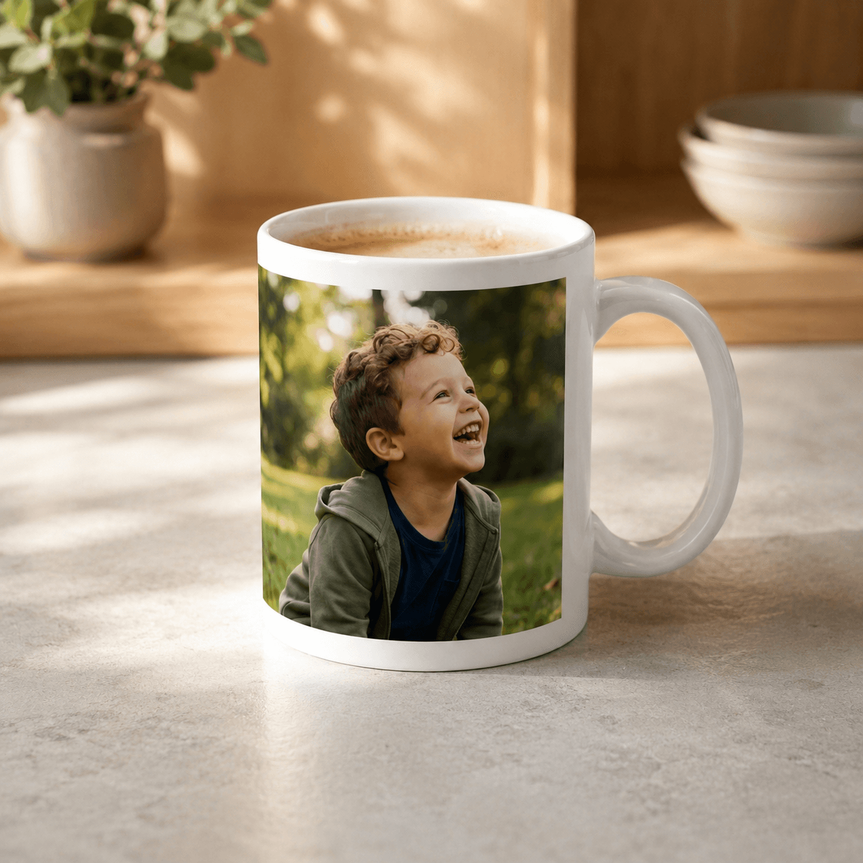 White ceramic mug